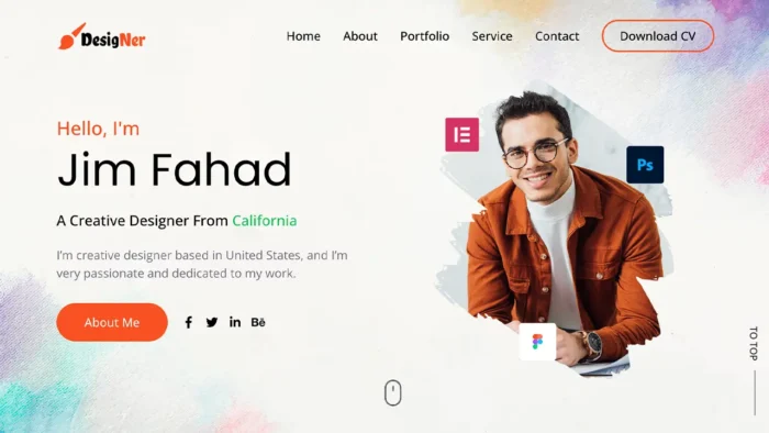 Designer – Creative Portfolio Elementor Template - Image 1